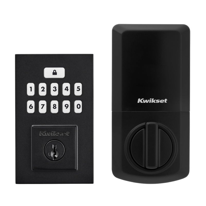 Kwikset SmartCode 260 Keyless Entry Electronic Keypad Deadbolt Door Lock with Auto-Lock  Custom User Codes  Advanced Security in Matte Black Contemporary - Image 1